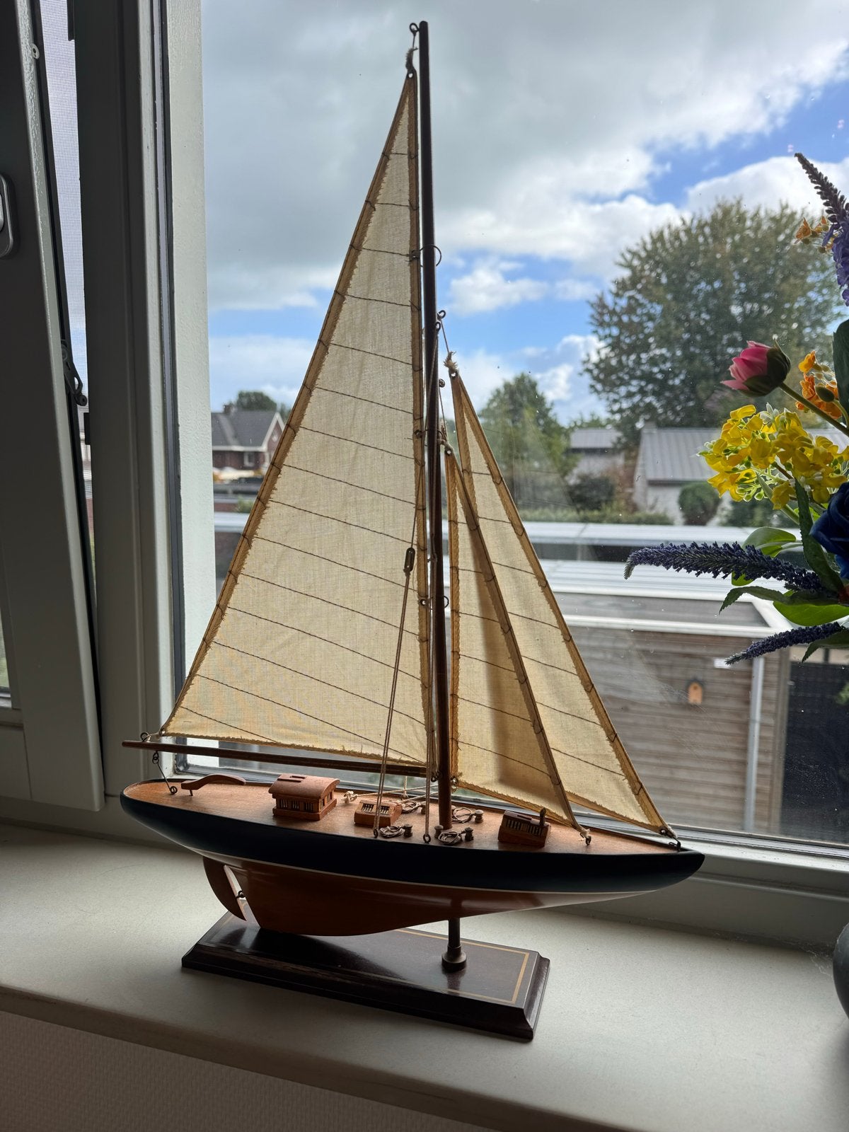 Prachtig gedetailleerd scheepsmodel - Zeilboot, Hobby en Vrije tijd, Modelbouw | Boten en Schepen, Ophalen of Verzenden, Gebruikt