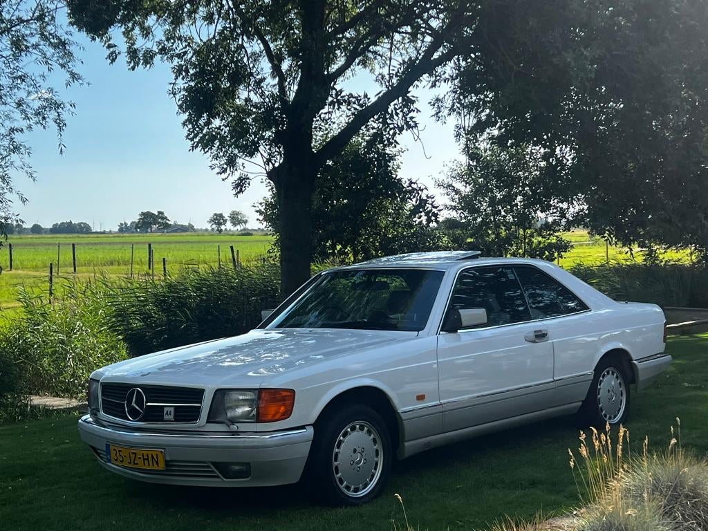 Mercedes 420 SEC '1991- Rechtsgestuurd  Unieke historie, Auto's, Mercedes-Benz, Automaat, Achterwielaandrijving, 8 cilinders, Wit