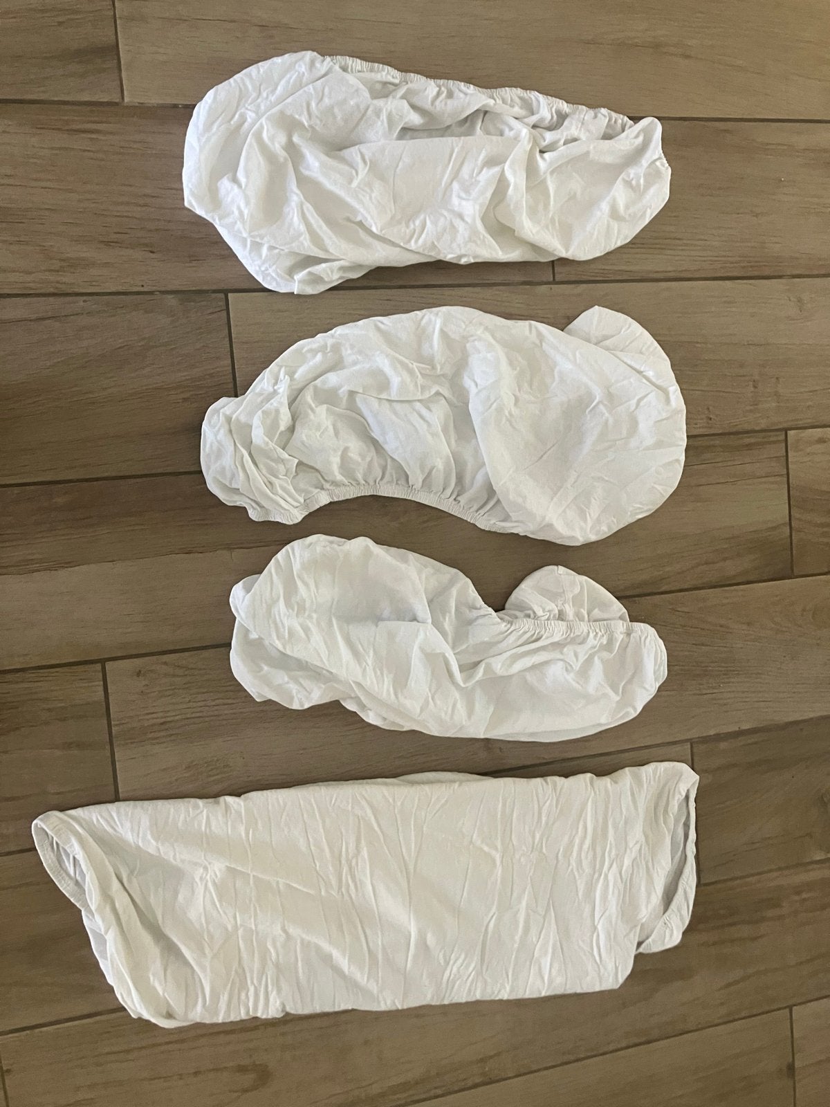 Witte hoeslakens voor babybed/wieg (4 stuks), Ophalen, Gebruikt, Overige merken, Jongetje of Meisje