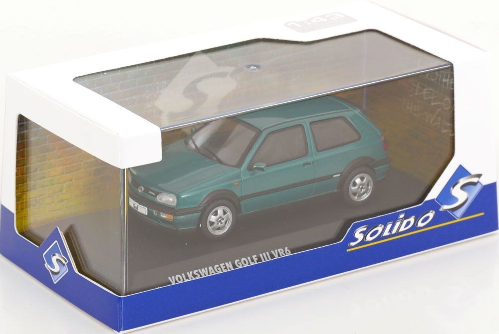 Solido 1:43  Volkswagen Golf 3 VR6 1994 groen metallic, Hobby en Vrije tijd, Modelauto's | 1:43, Solido, -, Nieuw, Ophalen of Verzenden