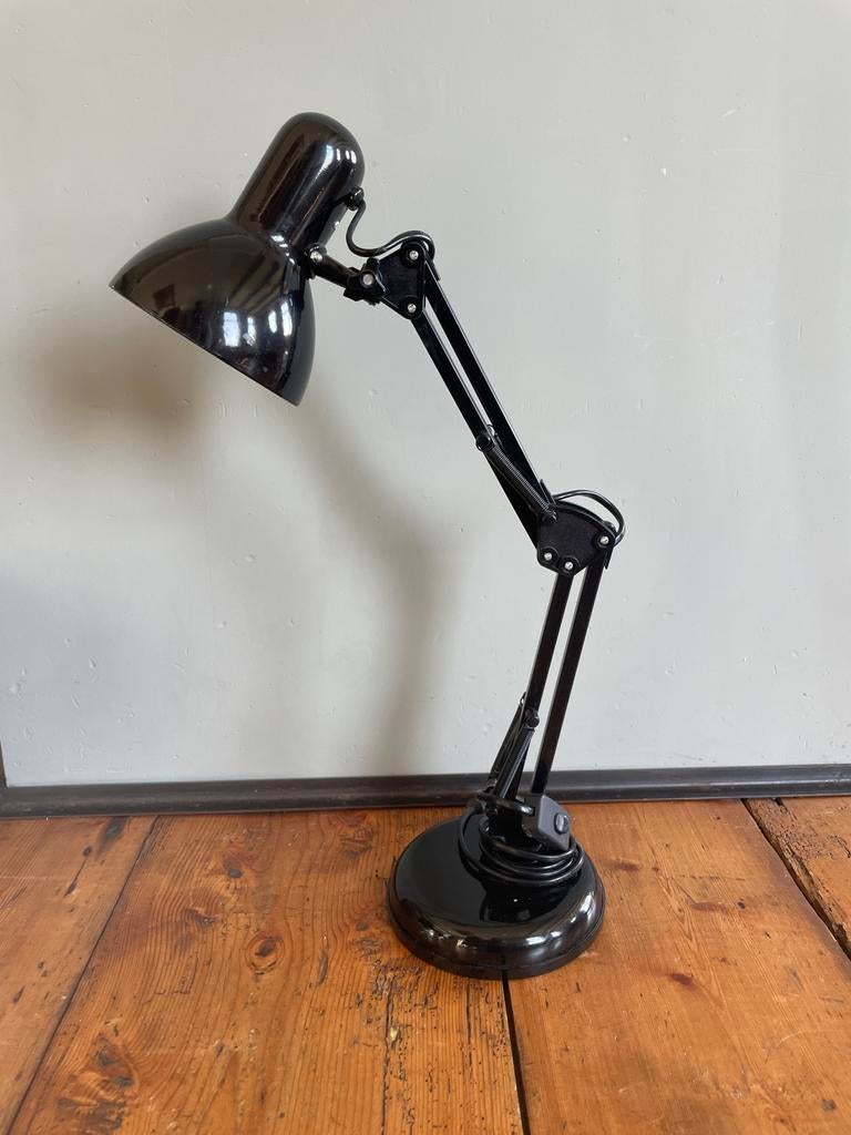 Zwarte bureaulamp, Ophalen of Verzenden, Gebruikt, Metaal, Minder dan 50 cm