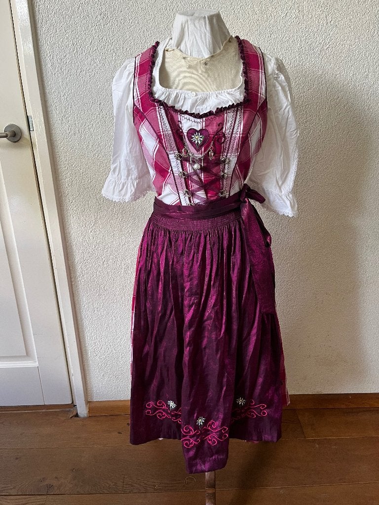 Prachtige Dirndl Jurk Spieth&Wensky met blouse en schort 38, Maat 38/40 (M), Spieth en Wensky, Ophalen of Verzenden, Kleding