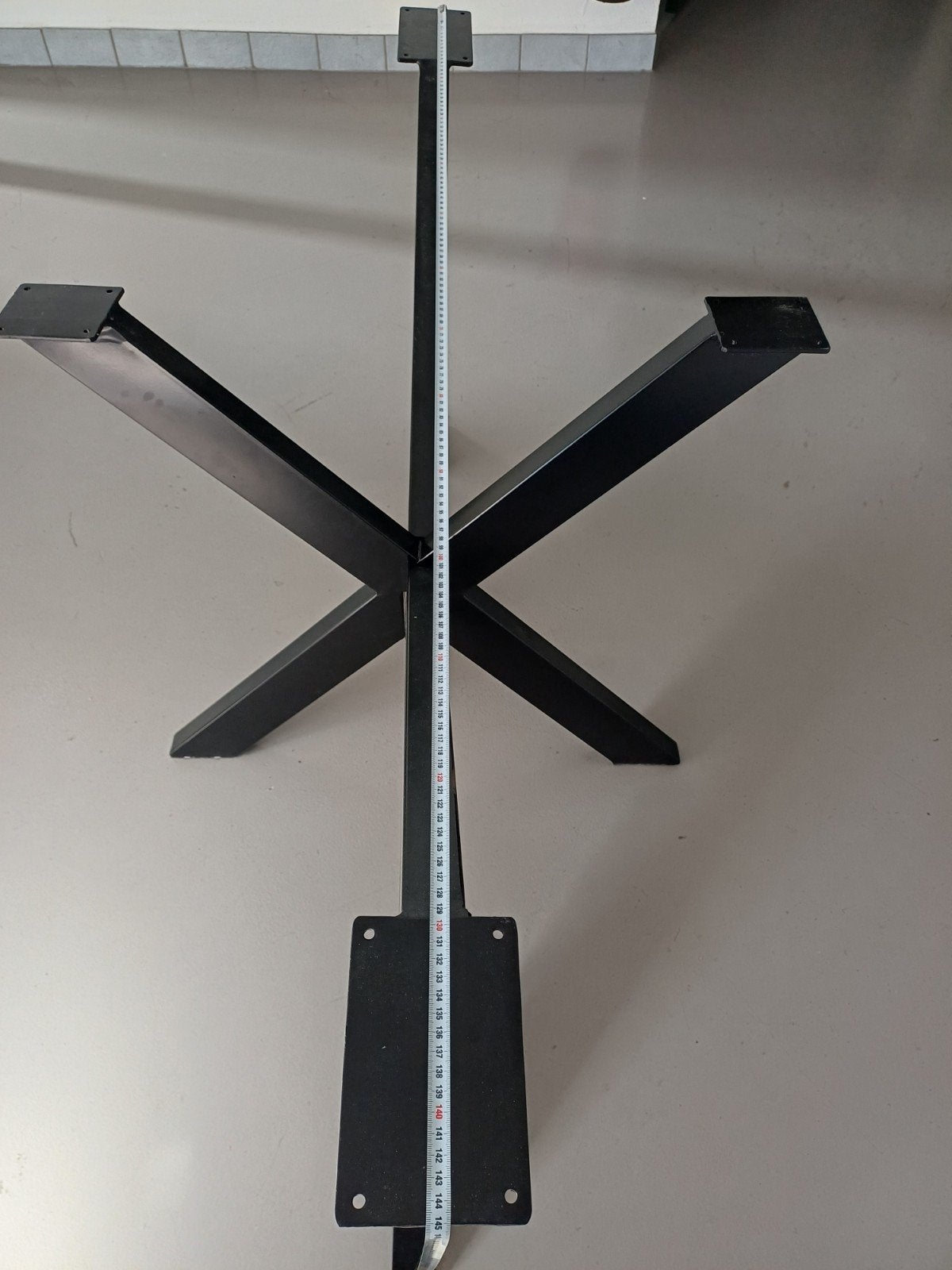matrix tafelpoot zwart metaal, Ophalen, 50 tot 100 cm, Rond, 50 tot 100 cm