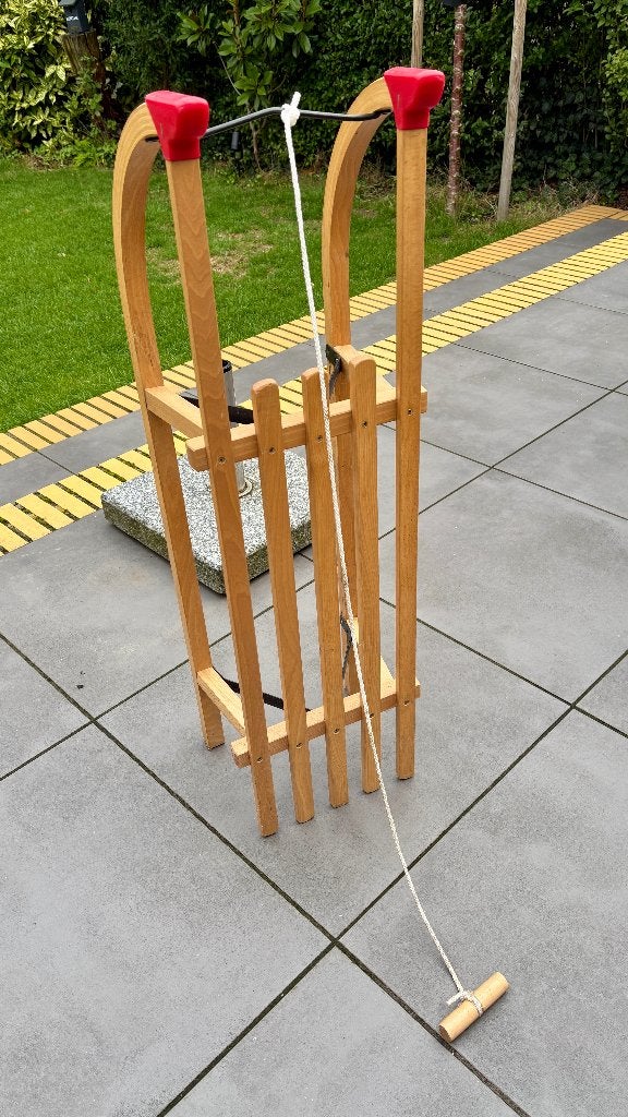 Houten kinder slee, Kinderen en Baby's, Ophalen, Gebruikt, Hout