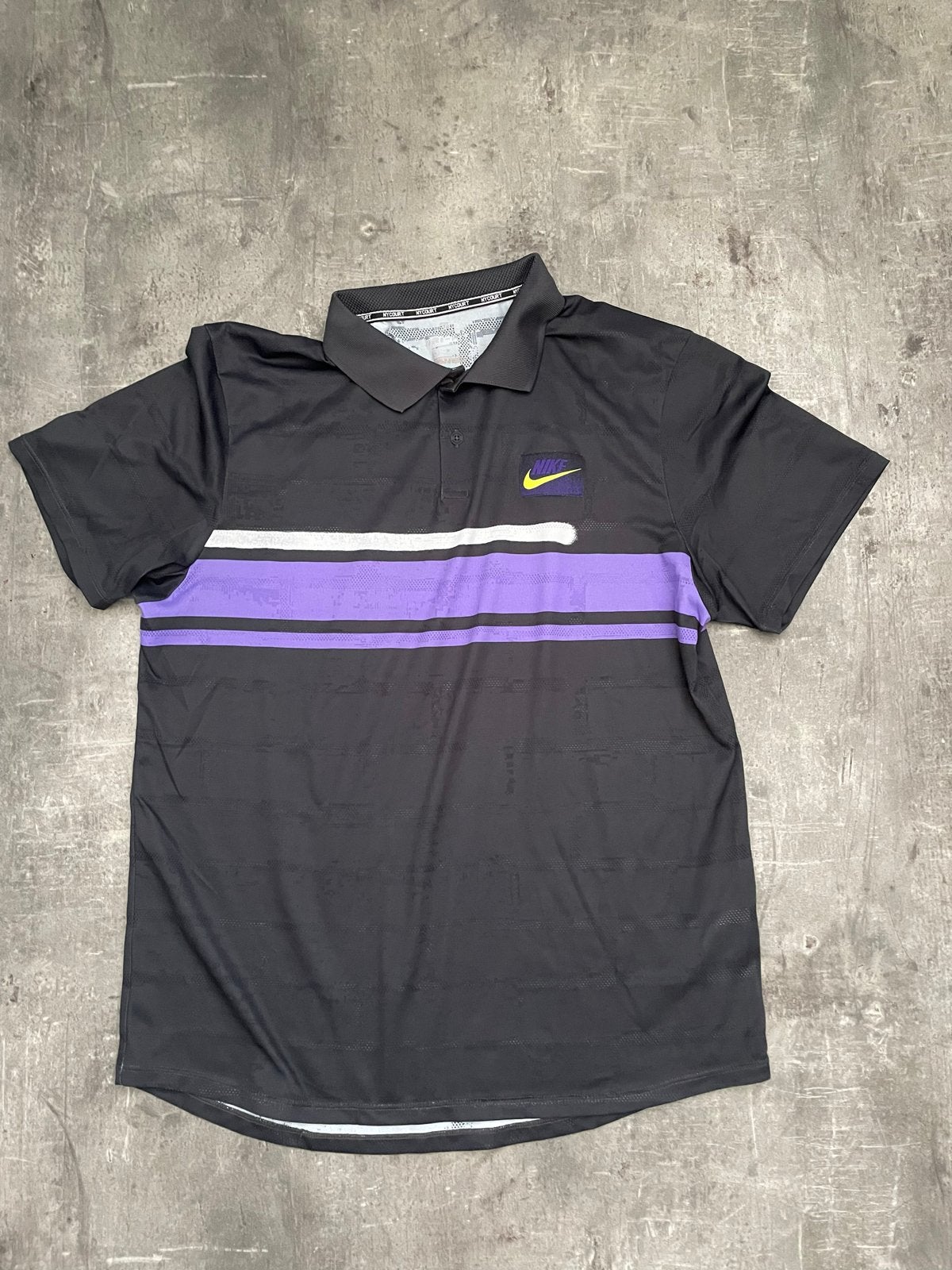 Nike Polo sport Shirt Zwart Maat L, Maat 52/54 (L), Zwart, Ophalen of Verzenden, Gedragen