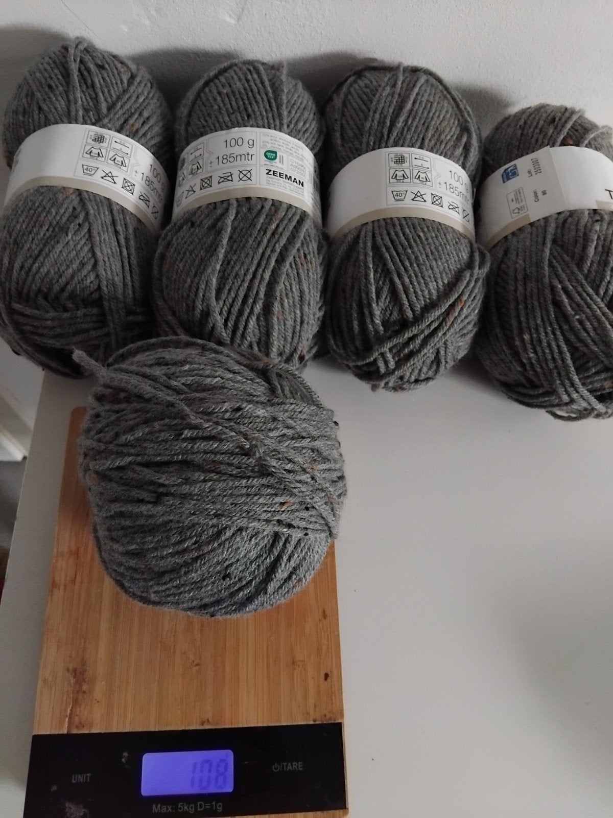 500g tweed zeeman, Ophalen of Verzenden, Zo goed als nieuw, Breien of Haken, Wol of Garen