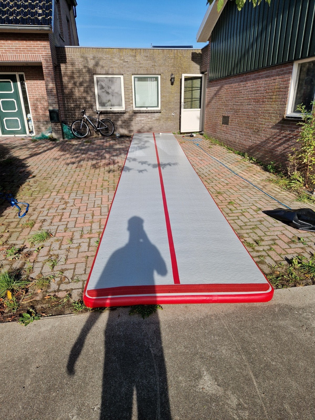 Airtrack 1,5m x 10m x 0,1m, Kindermaat 122 t/m 140, Ophalen, Zo goed als nieuw, Overige typen