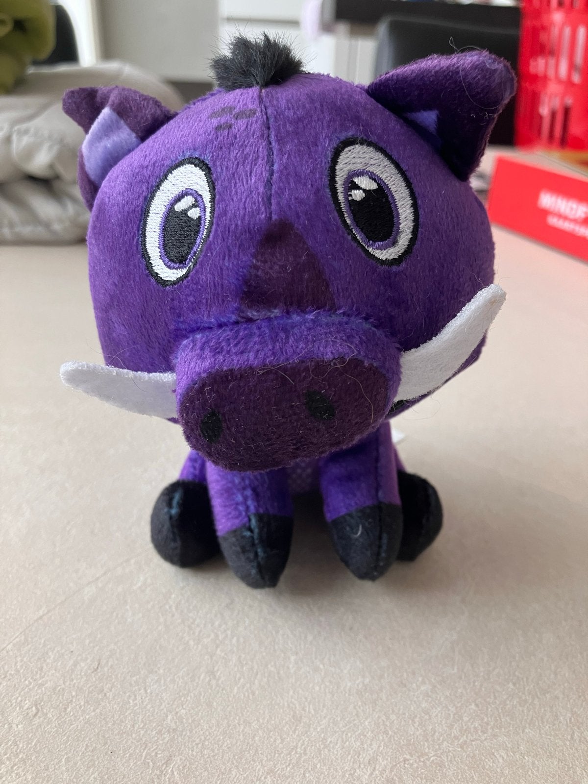 Lidl Bosminis Zwijn Knuffel Paars, Overige typen, Ophalen of Verzenden, Klein (minder dan 20 cm), Paars