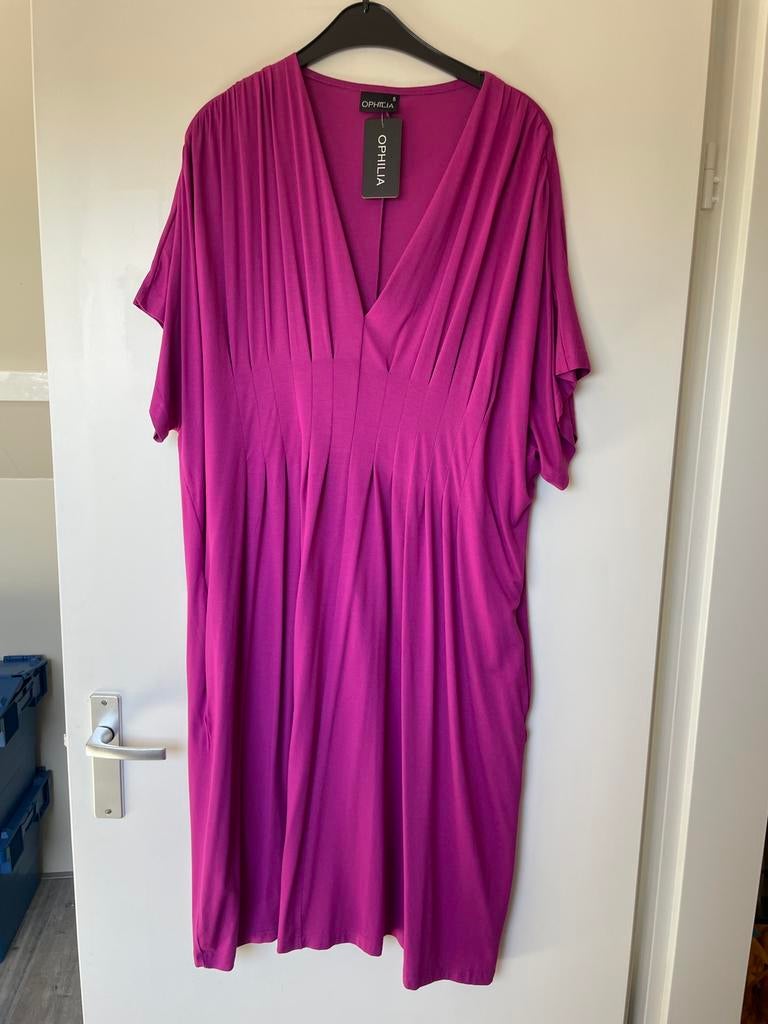 Nieuwe magenta jurk Janna van Ophilia maat 5 is 52/54, Jurk, Nieuw, Roze, Nvt