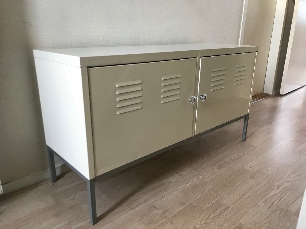 IKEA PS Kast, wit, 119x63 cm lockerkast tv meubel audio, Huis en Inrichting, Ophalen, Gebruikt, Ikea, vintage, retro, scandinavisch, industrieel, modern