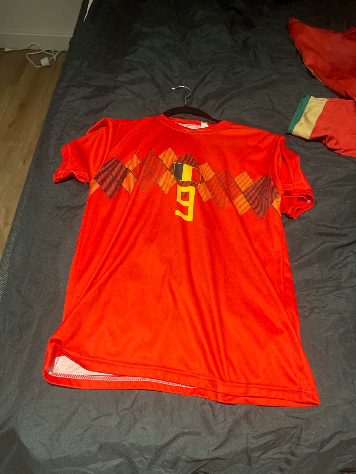 Rood België voetbalshirt met Lukaku rugnummer 9, Maat M, Ophalen of Verzenden, Gebruikt, Shirt