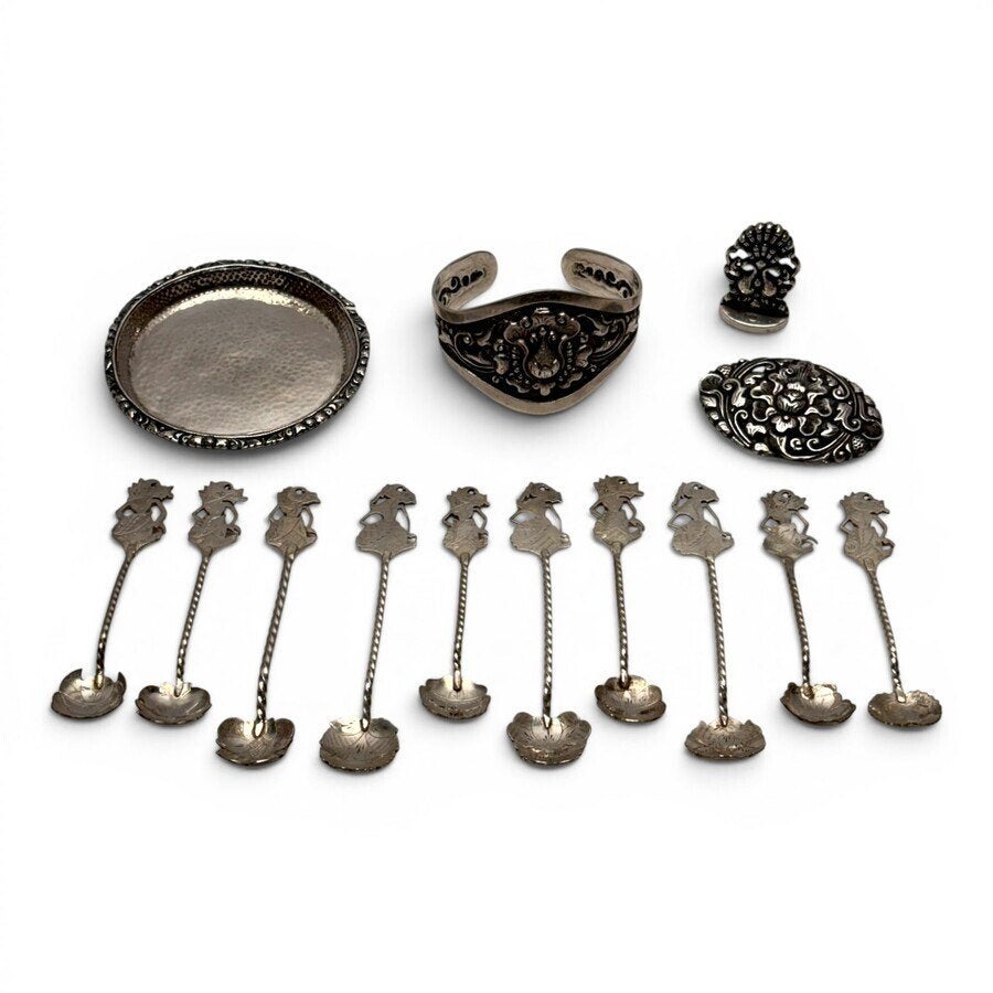 Lot Djokja zilver, Antiek en Kunst, Ophalen of Verzenden, Zilver