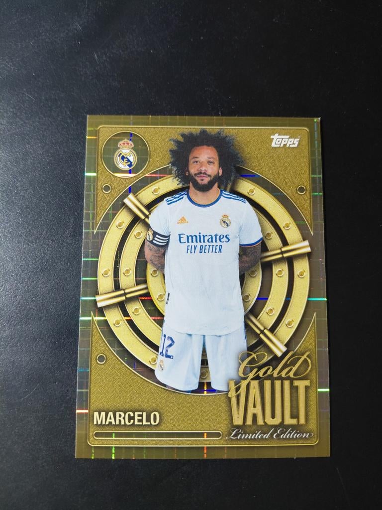 Marcelo (real madrid) gold vault limited edition topps, Ophalen of Verzenden, Nieuw, Buitenlandse clubs, Spelerskaart