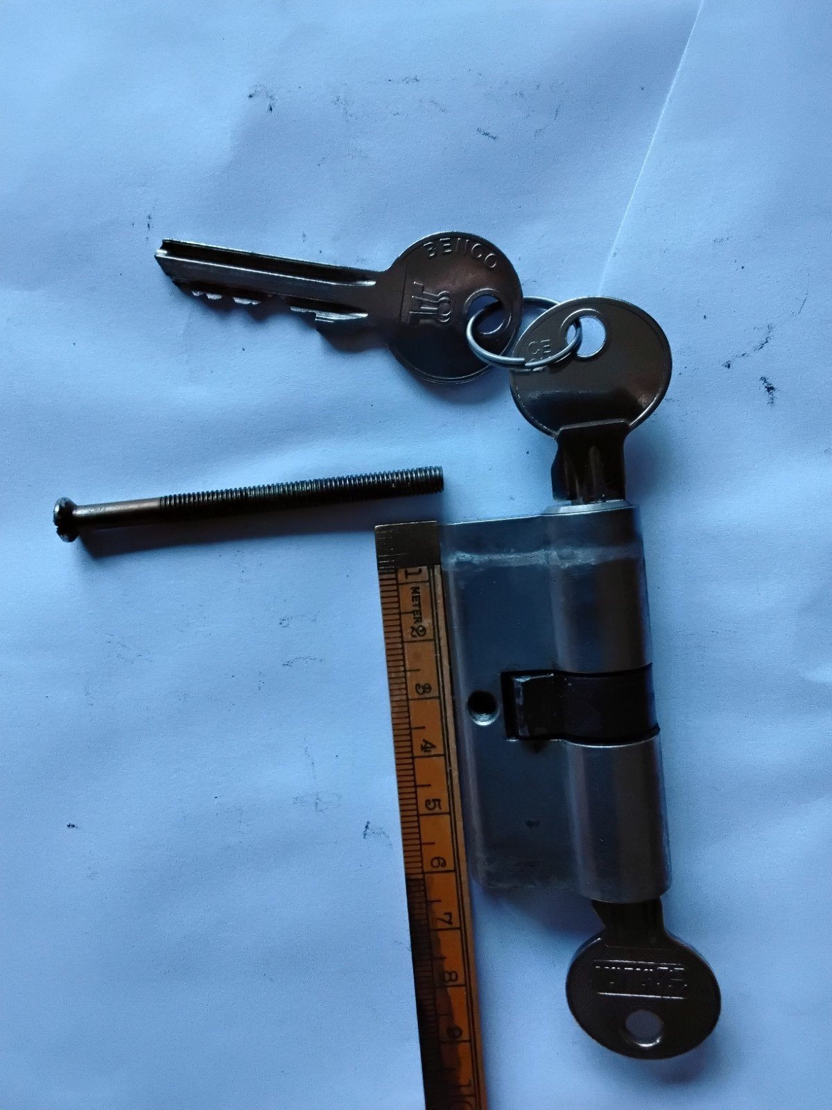 Cilinderslot met 3 sleutels en bevestigingsschroef, Ophalen of Verzenden