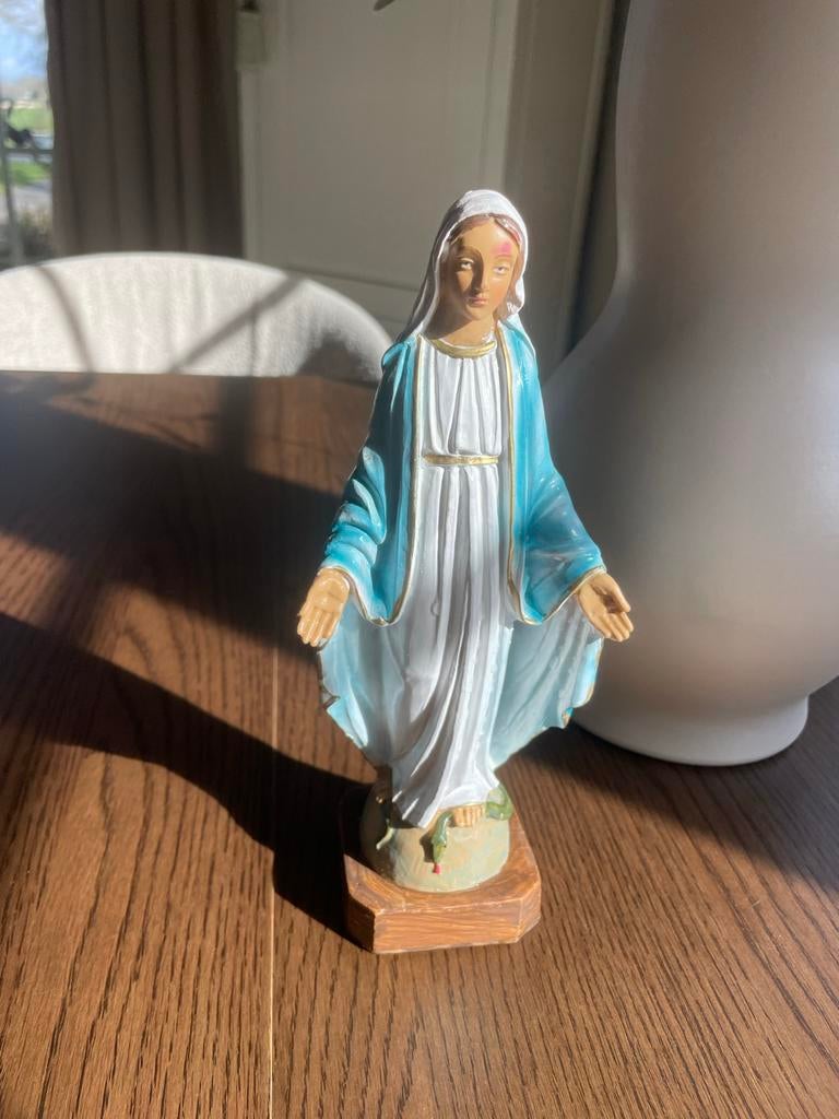 Madonna beeldje ca. 23 cm kunststof, Ophalen of Verzenden, Gebruikt, Beeld(je), Christendom | Katholiek
