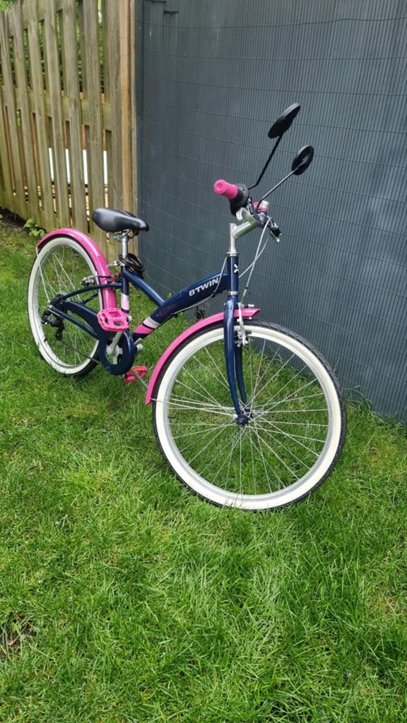 B'Twin Original 500 meisjesfiets 24 inch, Fietsen en Brommers, Fietsen | Meisjes, Ophalen, Velgrem, Versnellingen, B'Twin