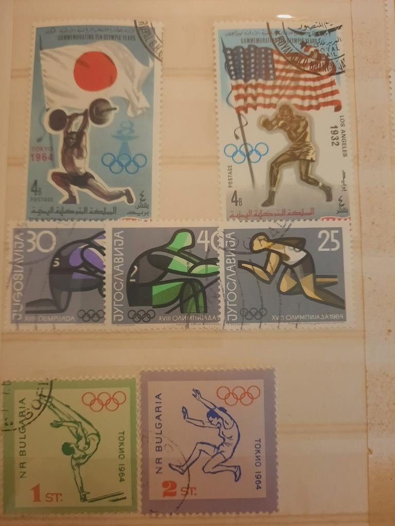 Olympische Spelen postzegels - Diverse landen 1964, Postzegels en Munten, Ophalen of Verzenden, Gestempeld, Sport