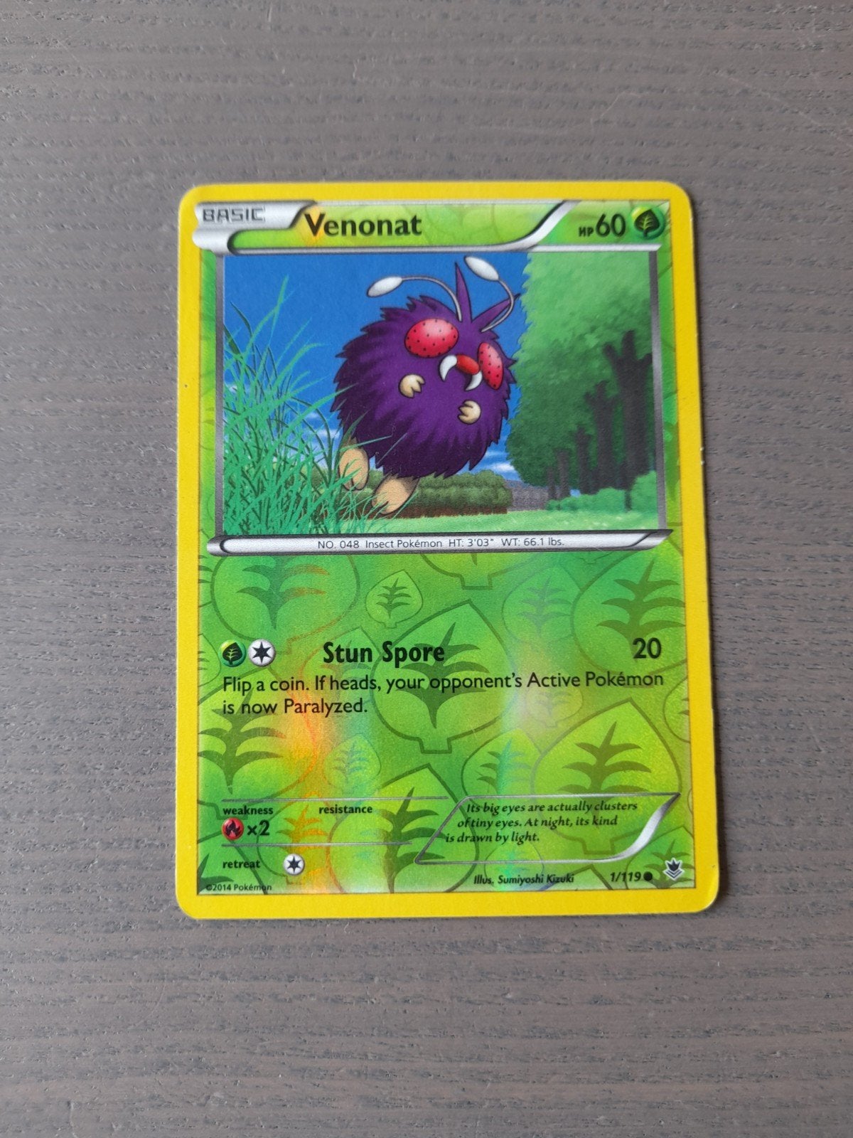 Phantom forces 1/119 venonat reverse, Ophalen of Verzenden, Gebruikt, Losse kaart, Foil