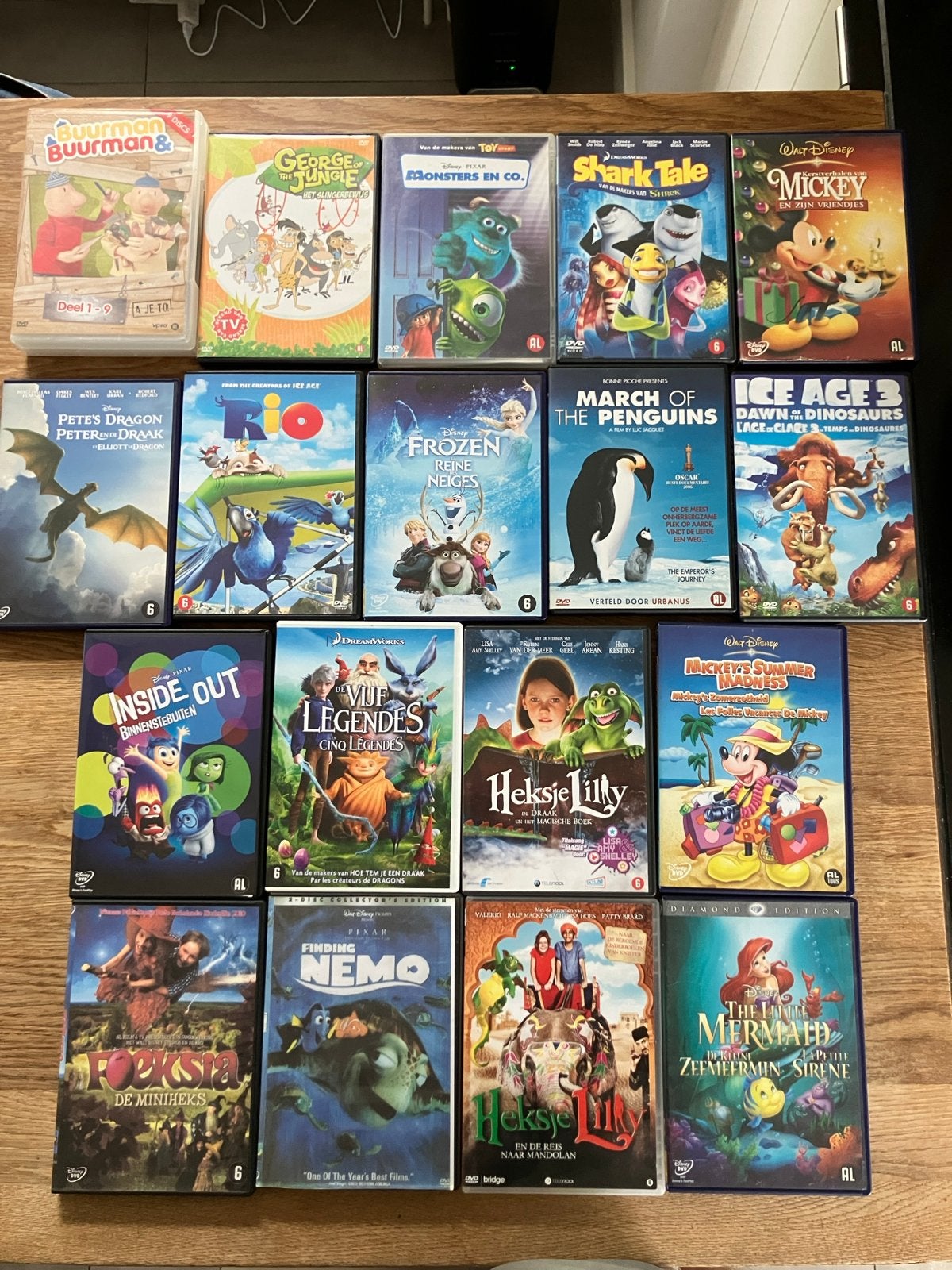 Grote collectie kinderfilms op DVD (20 stuks), Cd's en Dvd's, Dvd's | Kinderen en Jeugd, Ophalen, Gebruikt, Animatie, Verzamelbox