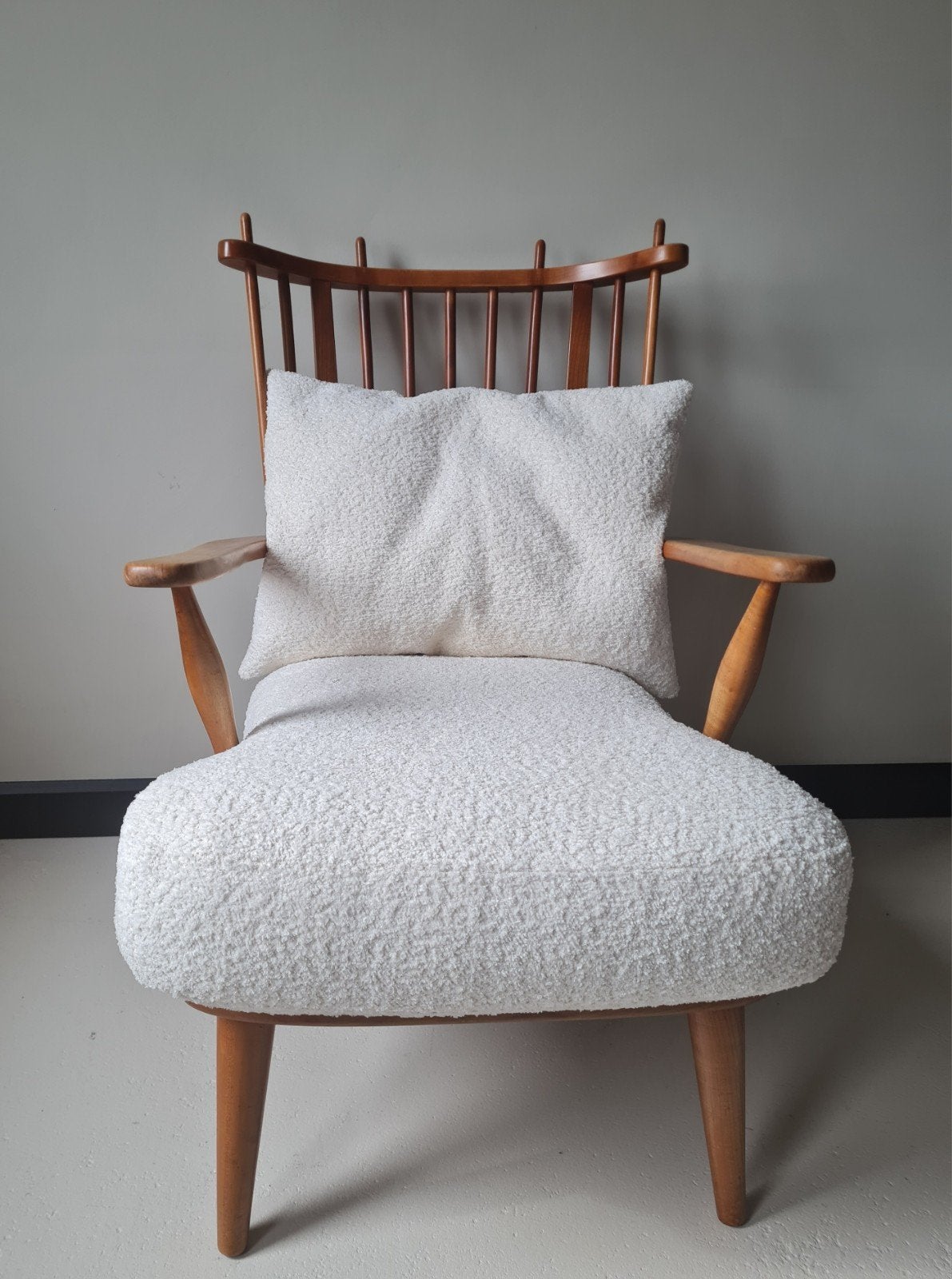 Vintage fauteuil jaren 60, Ophalen, Gebruikt, 75 tot 100 cm, 50 tot 75 cm