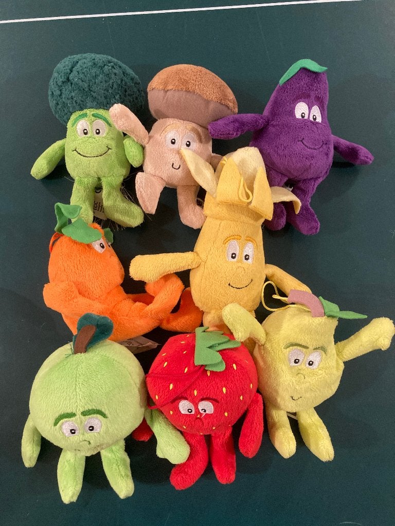 Lidl vitamini complete serie set 2018 fruit knuffels 8 st!, Lidl, Overige karakters, Overige typen, Ophalen of Verzenden