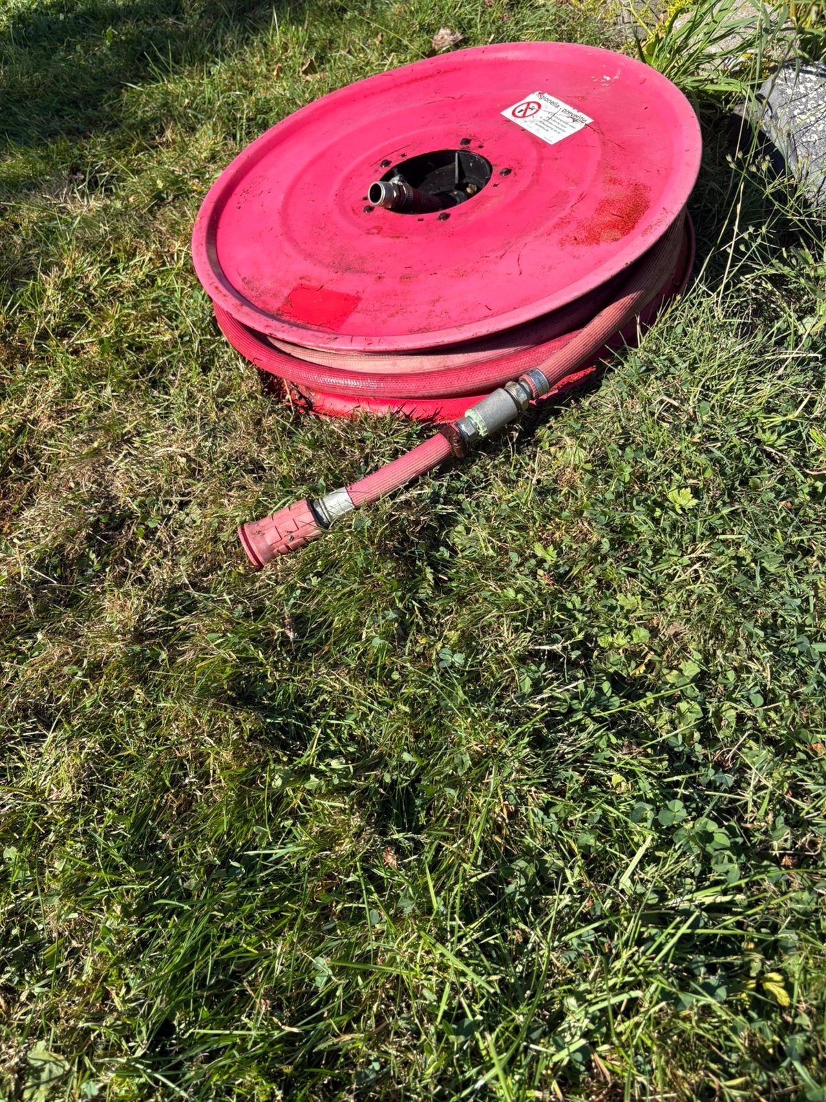 3/4” Slang 25 meter op haspel, Tuin en Terras, Ophalen, Gebruikt, Tuinslanghaspel