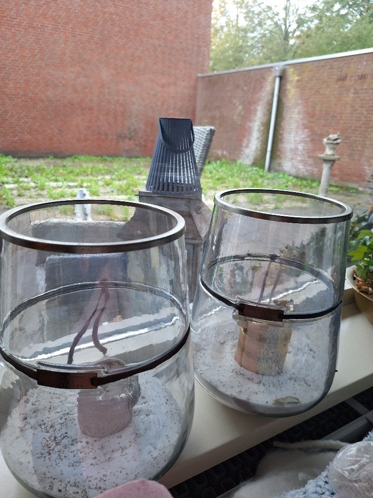 2  glazen vazen rivera maison, Ophalen, 32 cm, Transparant, Glas