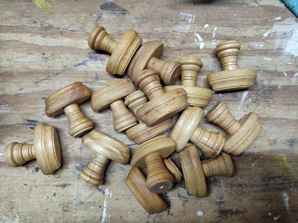 Houten deurknoppen, 15 stuks, Ophalen of Verzenden