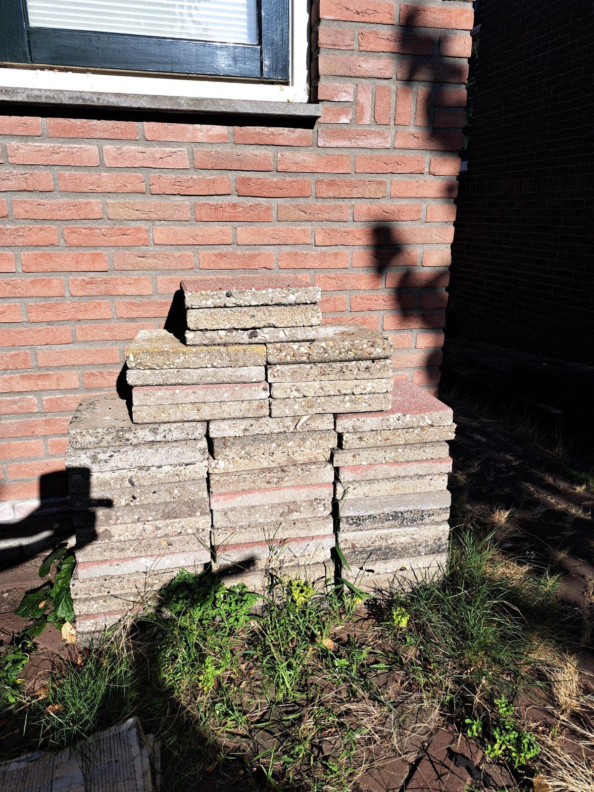 stoeptegels, Tuin en Terras, Ophalen, Gebruikt, Overige materialen