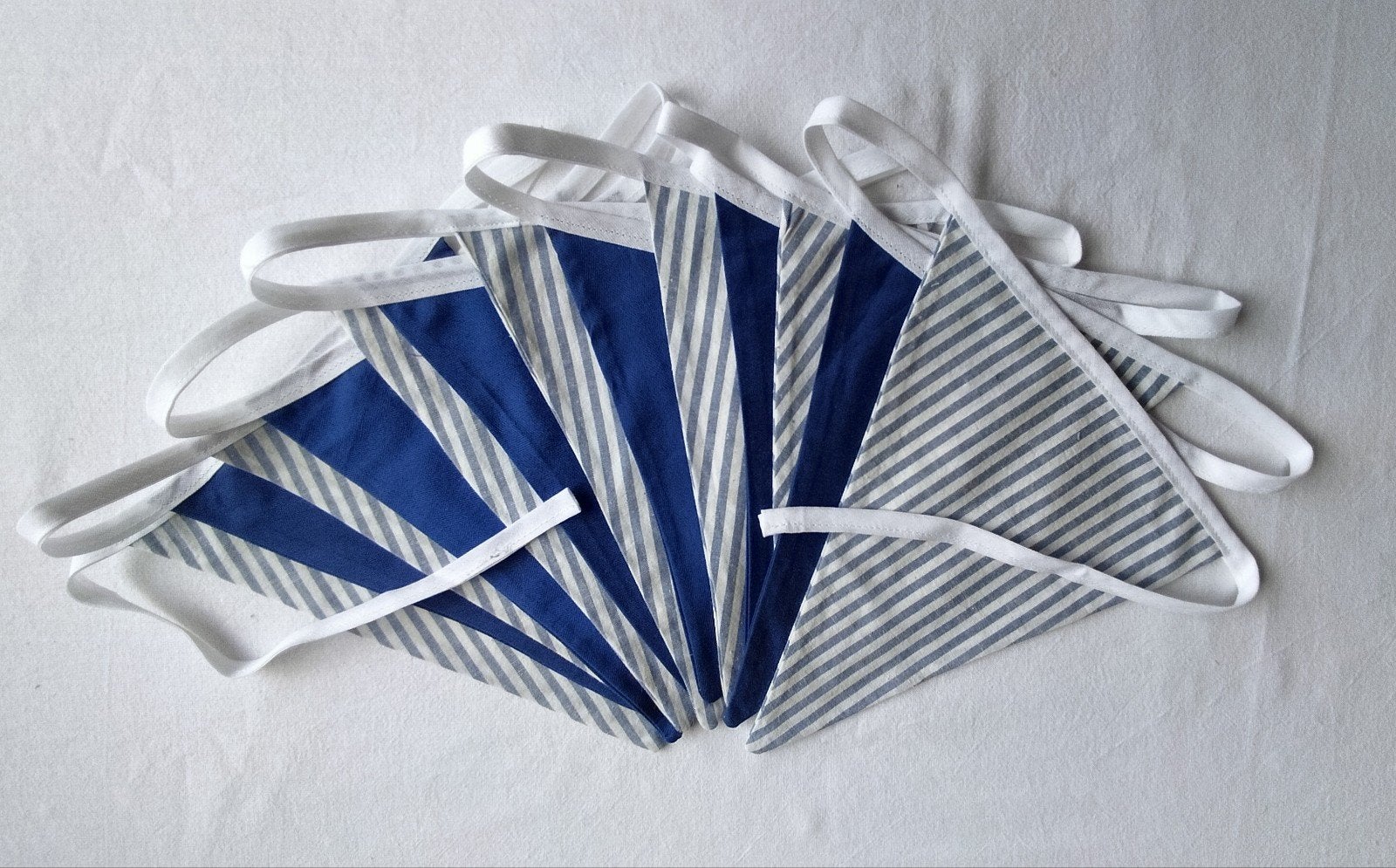 Vlaggenlijn BLAUW/WIT/UNI/STREEP, Ophalen of Verzenden, Nieuw, Versiering, Overige