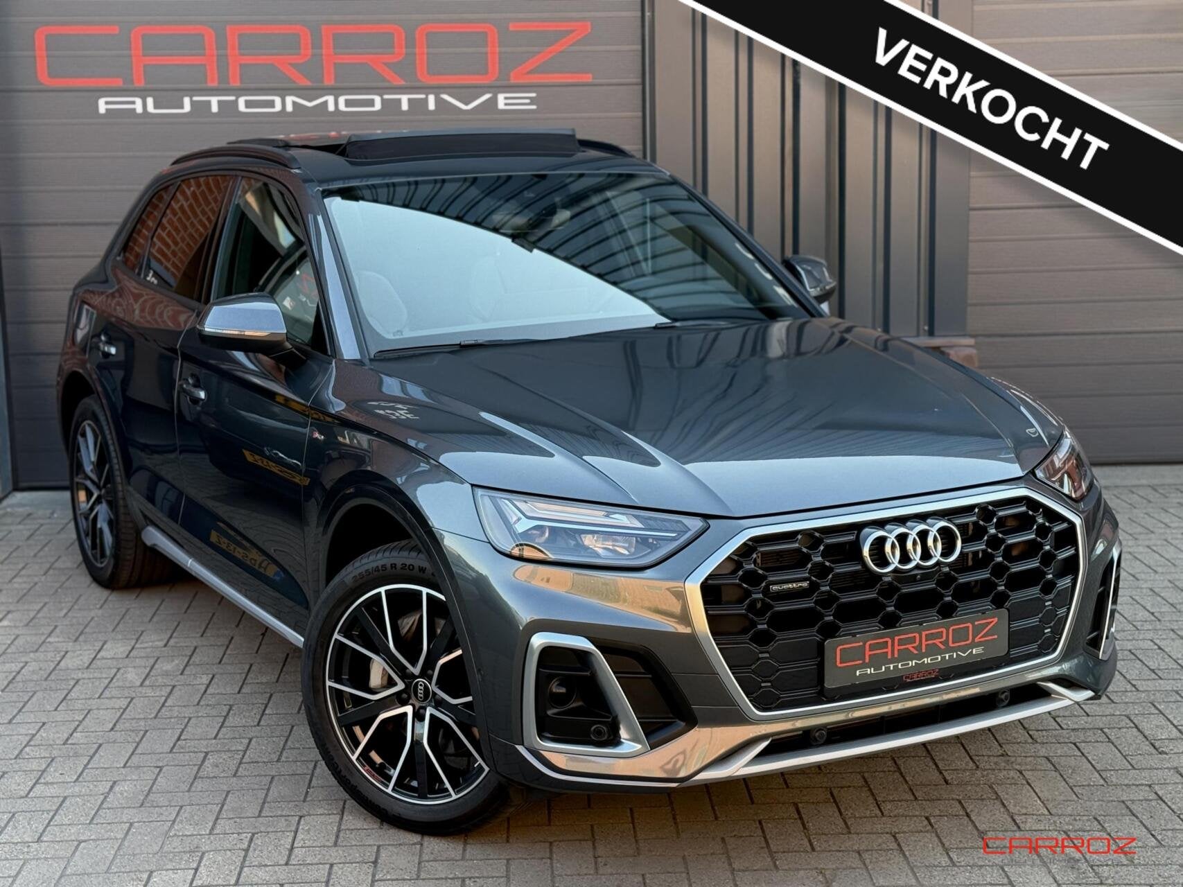 Audi Q5 50 TFSI e S Line Pano CarPlay 360 ACC Stuurverwarmin, Auto's, Audi, Bedrijf, Te koop, Q5, 360° camera, 4x4, ABS, Achteruitrijcamera