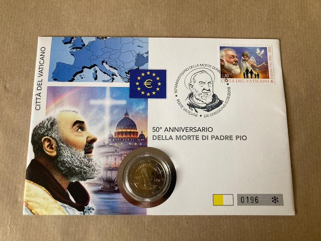 € 2  Numisbrief. Vaticaan. 2018., Ophalen, Vaticaanstad, 2 euro, Losse munt