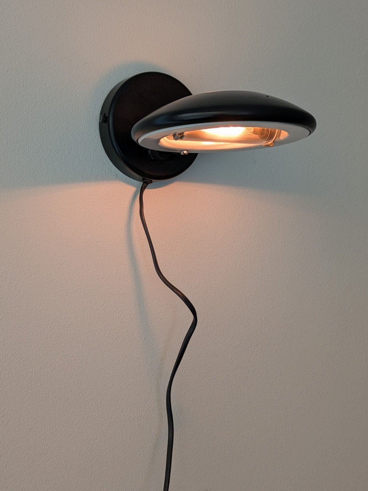 Steinhauer wandlamp zwart met dimmer, Ø 25 cm, Gebruikt, Zwart, Ophalen of Verzenden, Dimbaar