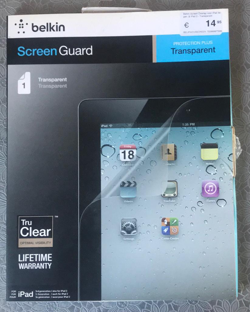 Belkin Screenprotector ipad 3 of 2, Computers en Software, Apple iPads, Zo goed als nieuw, 10 inch, Ophalen of Verzenden