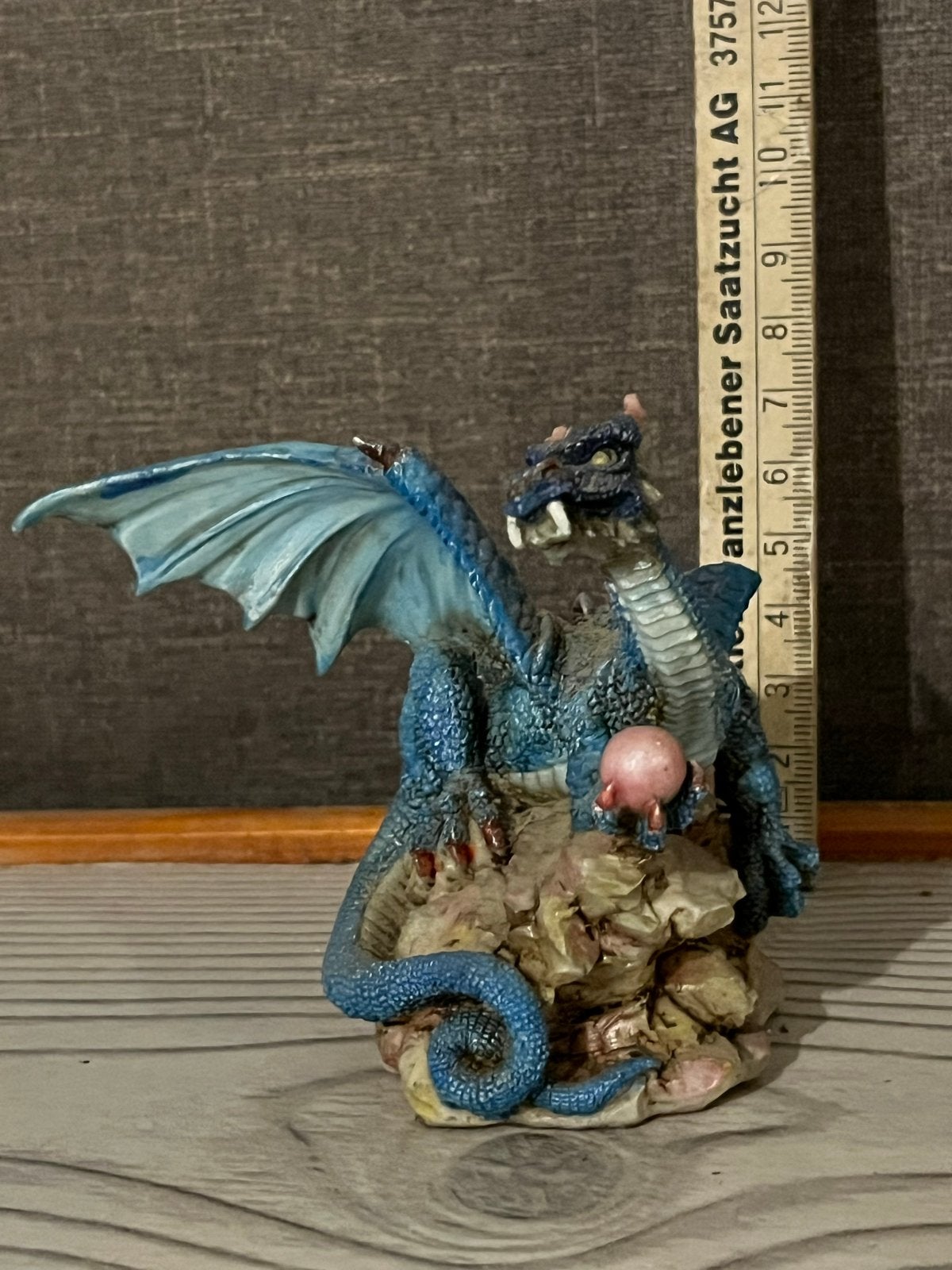 Vintage Draak Beeldje met Kristal - 1998 W.U.I., Verzamelen, Ophalen, Gebruikt, Fantasy