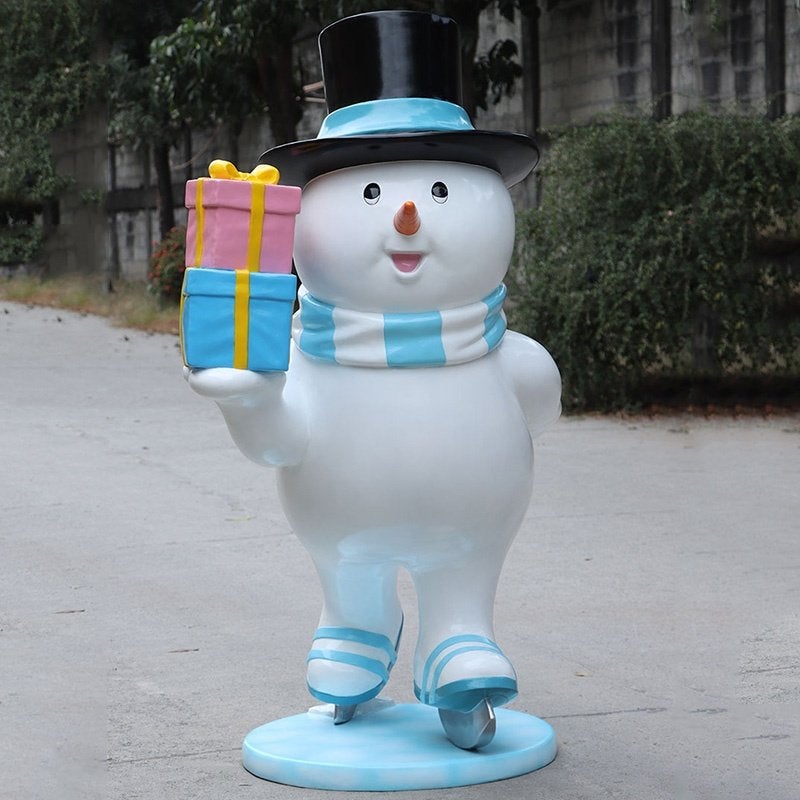 Skating Snowman Family – Sneeuwpop 80 x 80 x 164 cm, Ophalen, HorecaBeelden, Nieuw, HorecaBeelden
