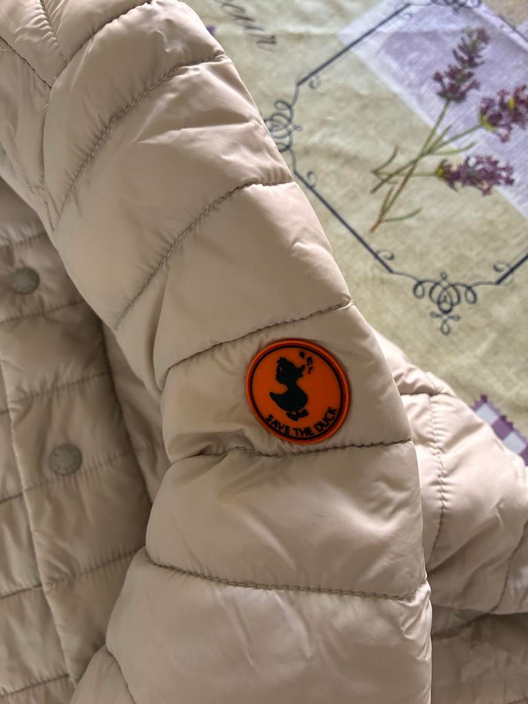 Save The Duck Ultra Light Jas Maat L, Kleding | Dames, Jassen | Winter, Ophalen, Zo goed als nieuw, Maat 42/44 (L), Beige