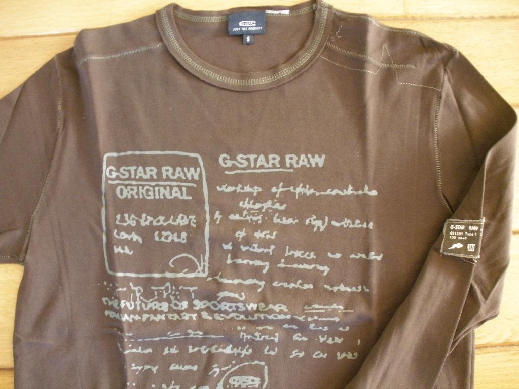 G-Star t- shirt longsleeve bruin maat S, Kleding | Heren, T-shirts, Bruin, Ophalen of Verzenden, Zo goed als nieuw, G-Star Raw