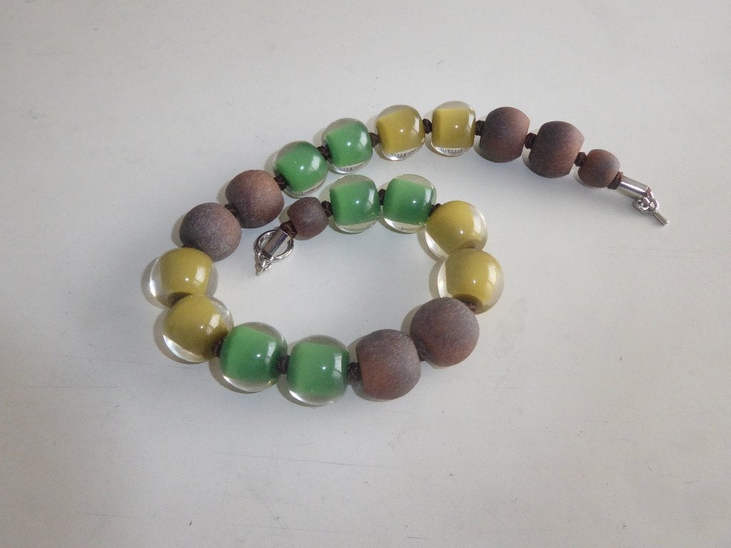 zsiska ketting groen teint, Ophalen of Verzenden, Zo goed als nieuw, Groen, Kunststof