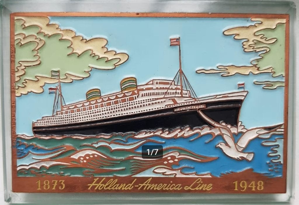 Holland America Line jubileum presse papier., Antiek en Kunst, Ophalen of Verzenden