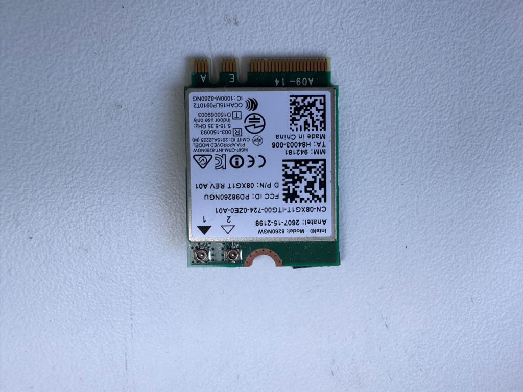 Intel Dual Band Wireless-AC 8260 M.2 WiFi + Bluetooth Kaart, Ophalen of Verzenden, Gebruikt, Intern