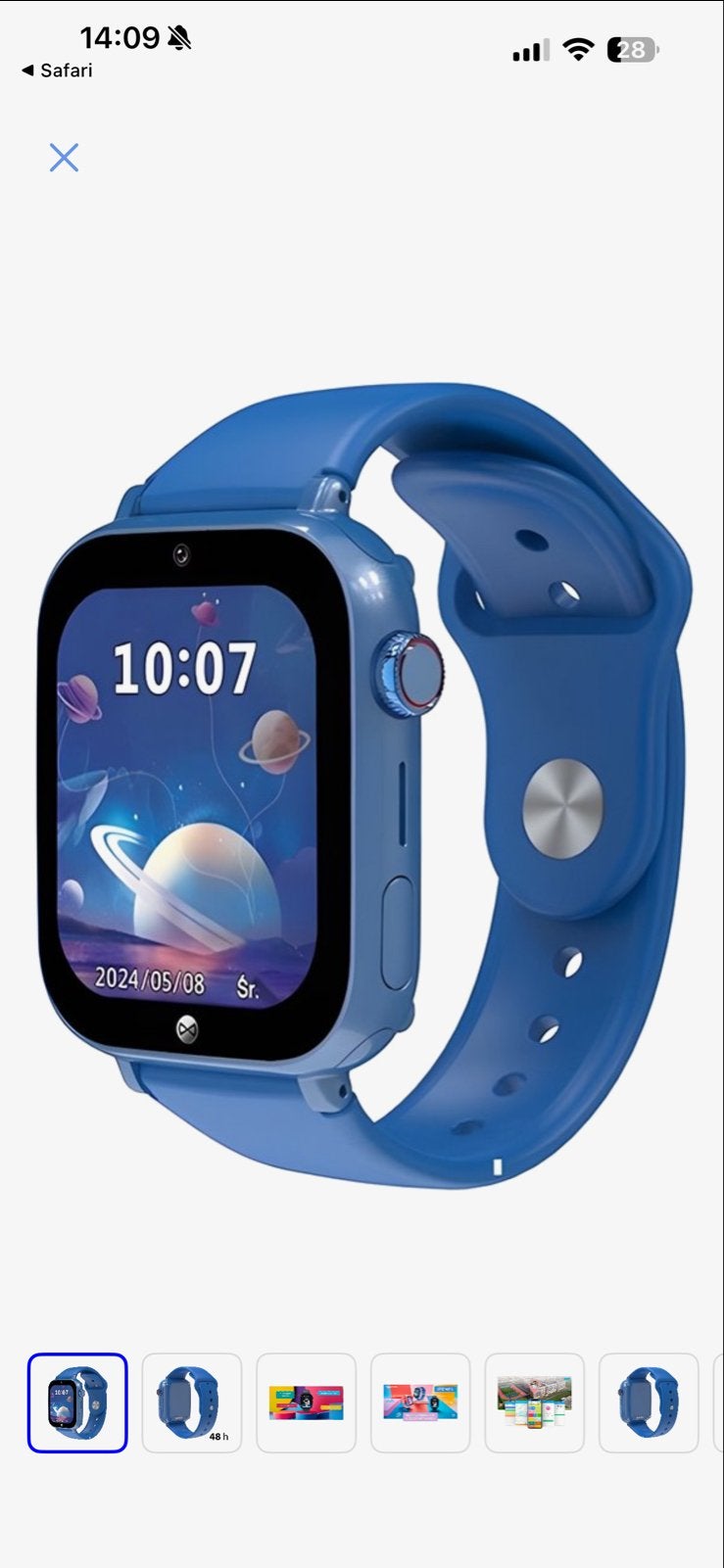 Forever Look Me! 3 KW-520 Kinder Smartwatch Blauw, Ophalen of Verzenden, Stappen, Zo goed als nieuw, Blauw