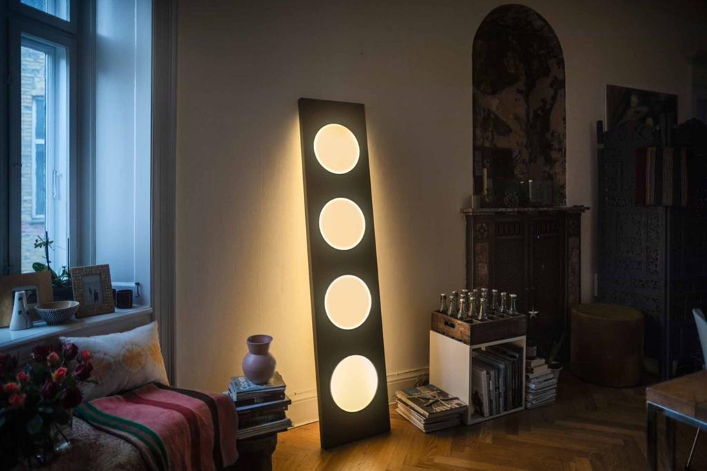 Foscarini Dolmen vloerlamp aluminium kleur., Ophalen, Zo goed als nieuw