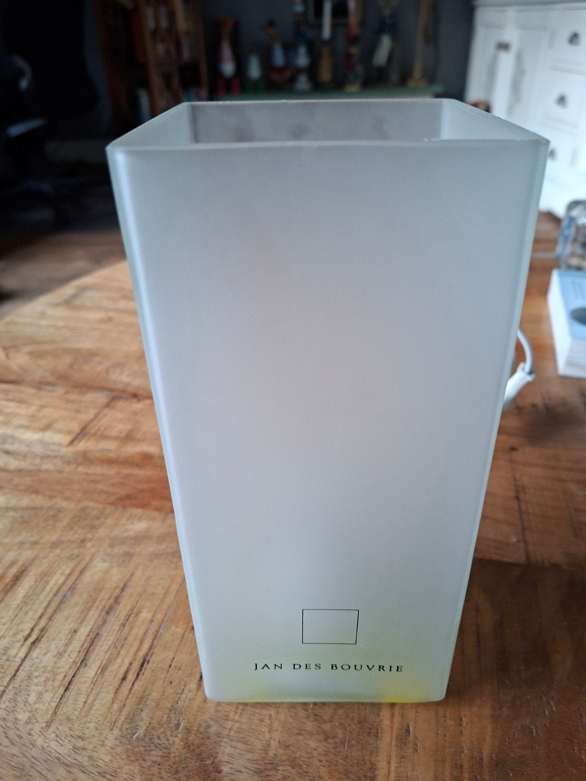 Jan des Bouvrie tafellamp - Frosted glas 15 euro, Ophalen, Wit, Overige merken, Gebruikt