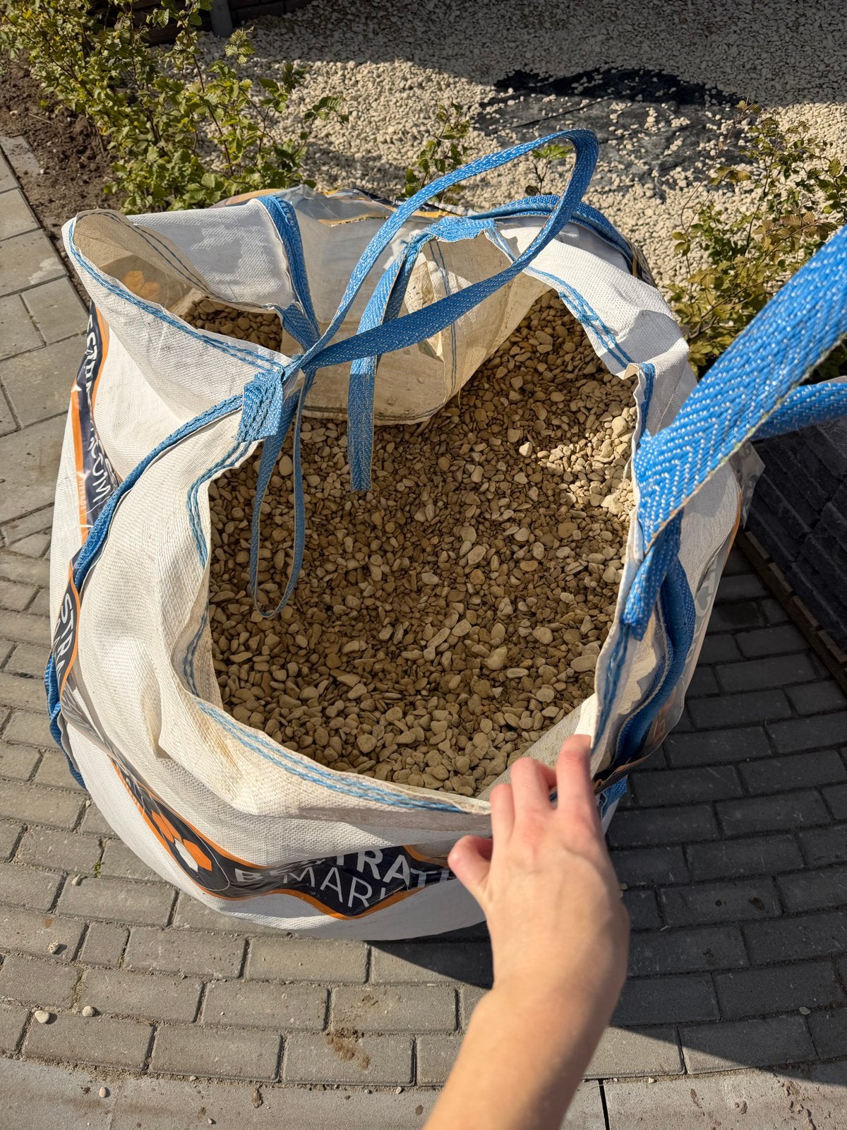 Halve big bag met siergrind - Castle Grind, Tuin en Terras, Ophalen, Zo goed als nieuw, Beige, Grind