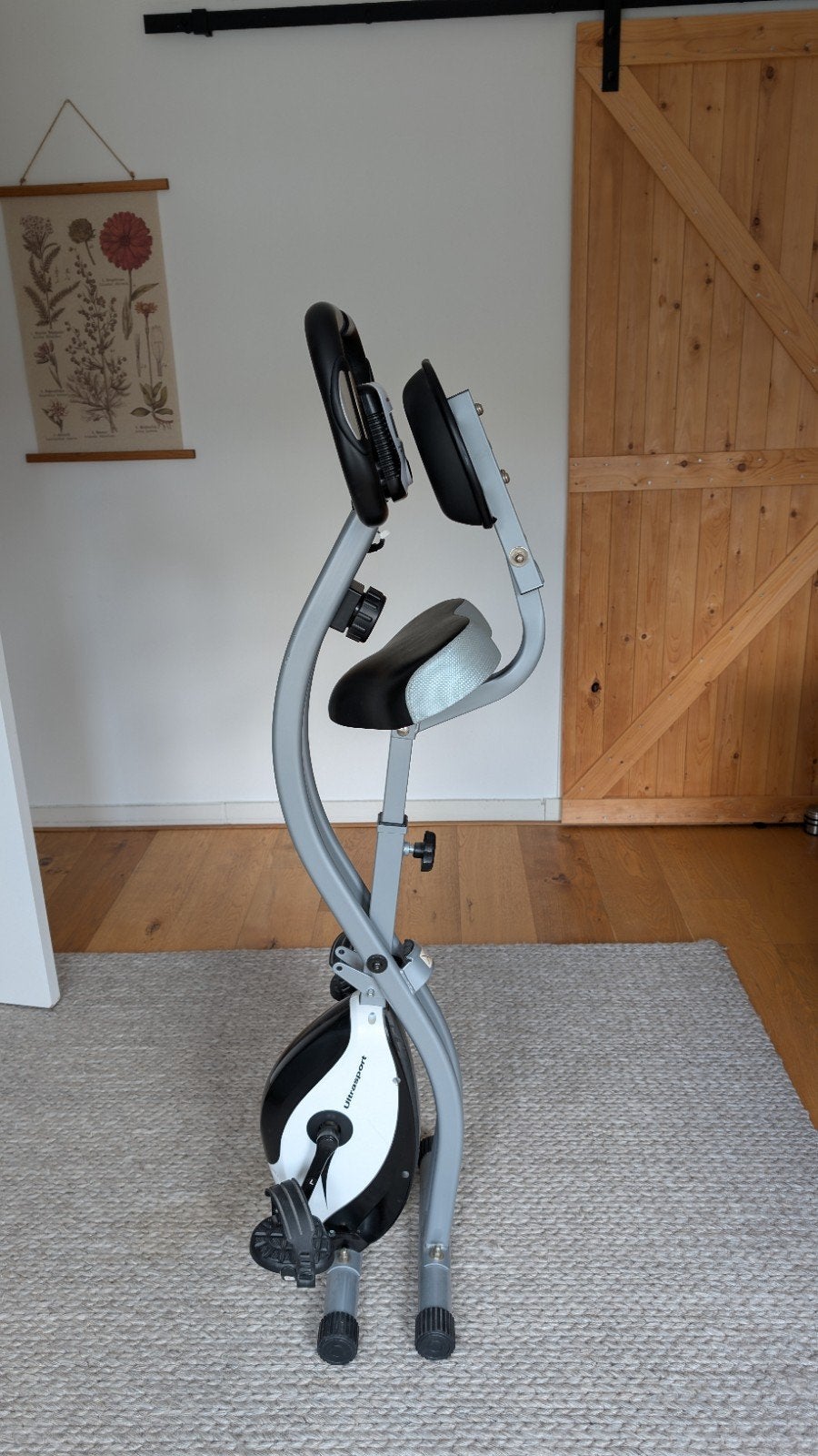 Opvouwbare hometrainer Ultrasport F-Bike 150, Sport en Fitness, Ophalen, Zo goed als nieuw, Metaal, Benen