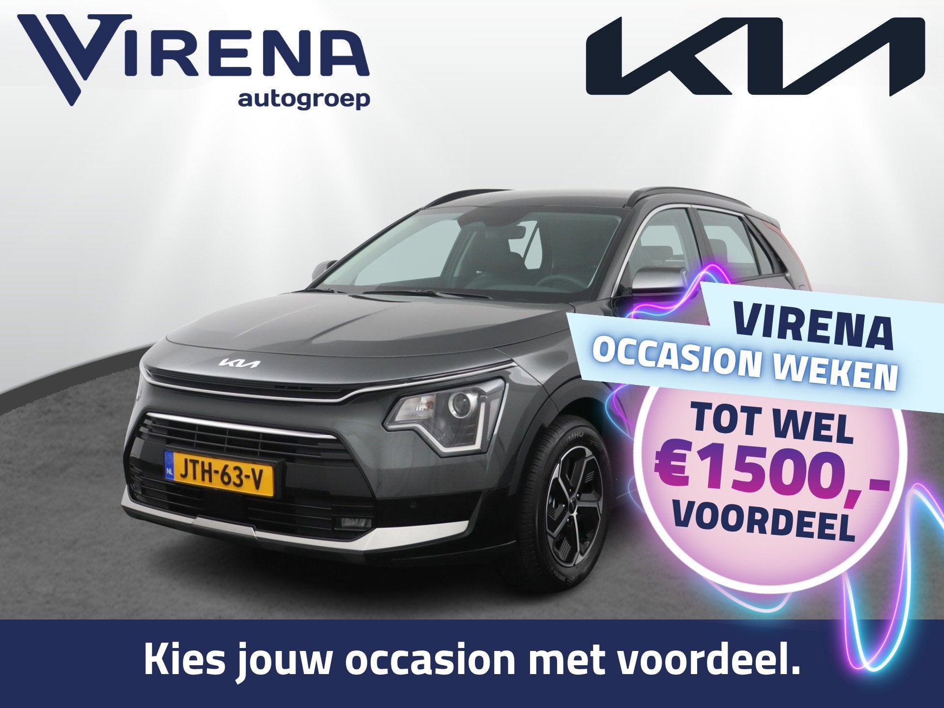 Kia Niro 1.6 GDi Hybrid DynamicLine Automaat - Adaptive Crui, Stof, Origineel Nederlands, Kia Top Selectie, SUV of Terreinwagen