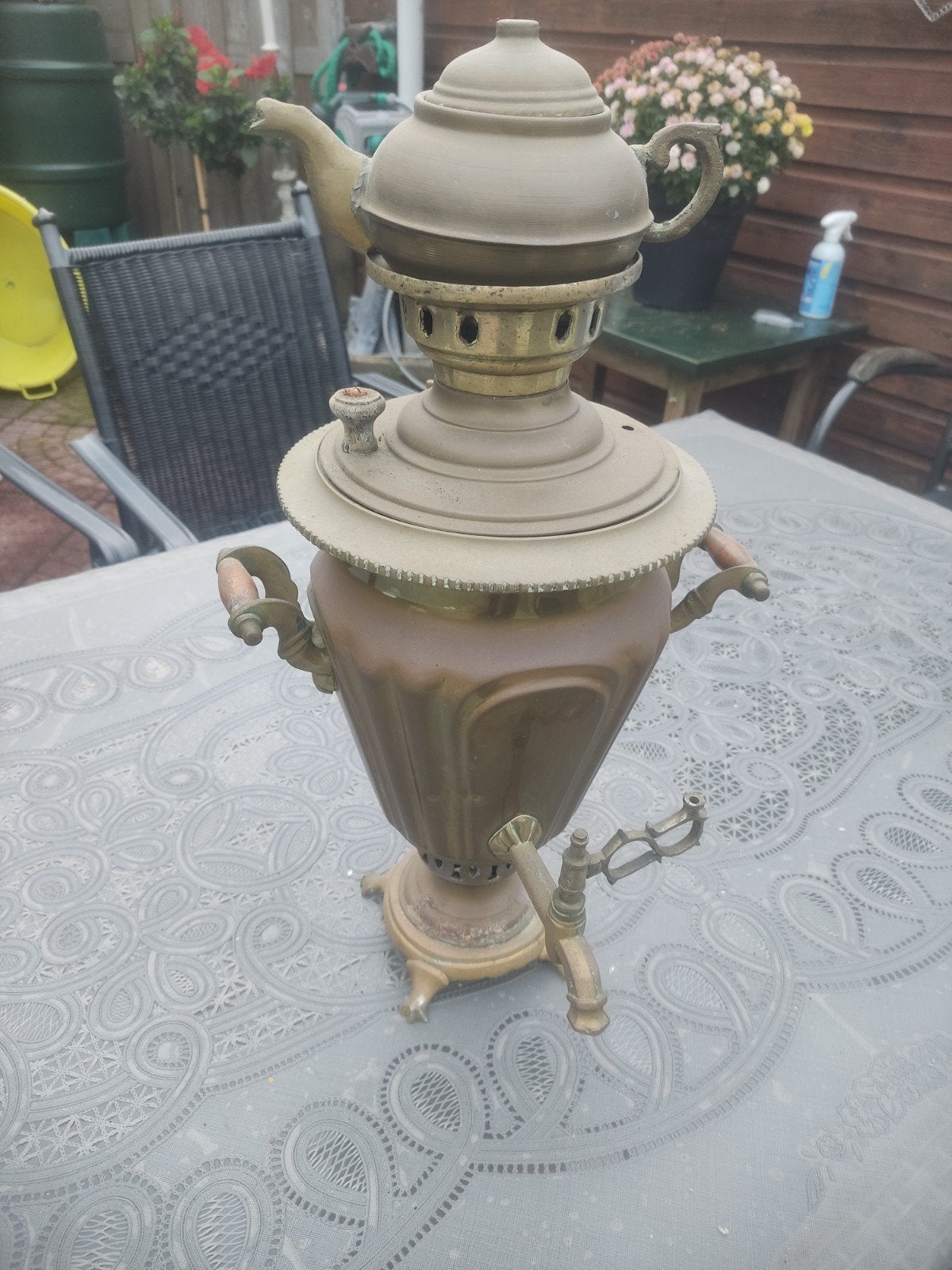 Antieke Samovar - Koperen Theezetter, Ophalen of Verzenden