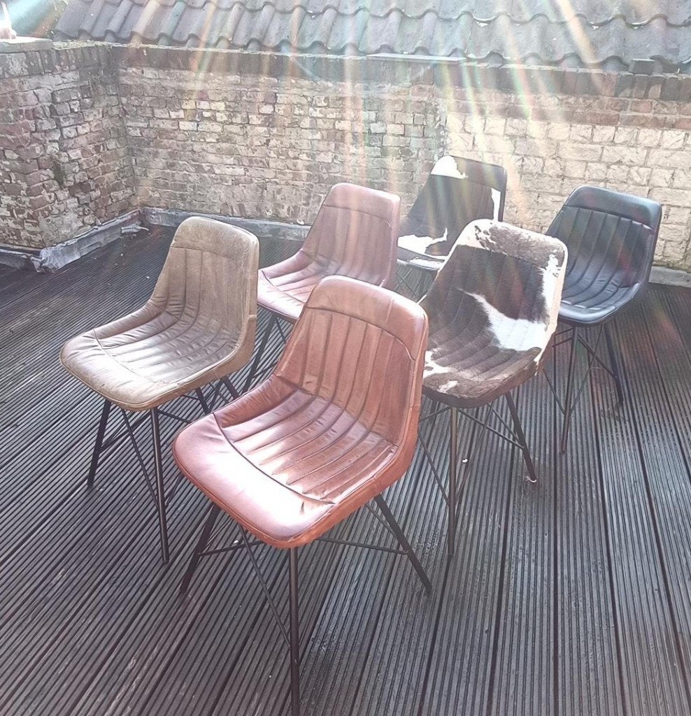 LEUKE SET DESIGNER KUIPSTOELEN – STIJLVOL & COMFORTABEL!, Ophalen, Gebruikt, Overige kleuren, Vijf, Zes of meer stoelen
