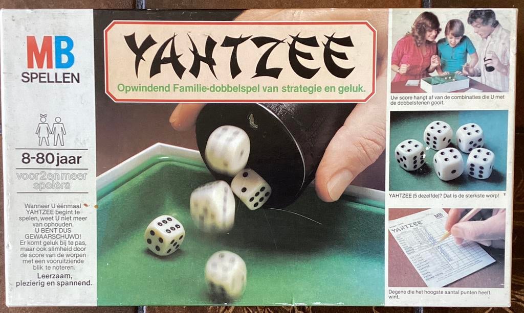 Yahtzee vintage, Ophalen of Verzenden, Gebruikt